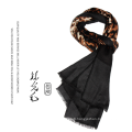 100% Merino Wool Leopard Printing Shawl for Lady